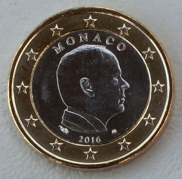 1 Euro Monaco 2016 Albert II unz