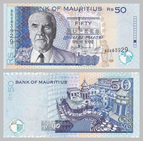 Mauritius 50 Rupees 2009 p50e unc.