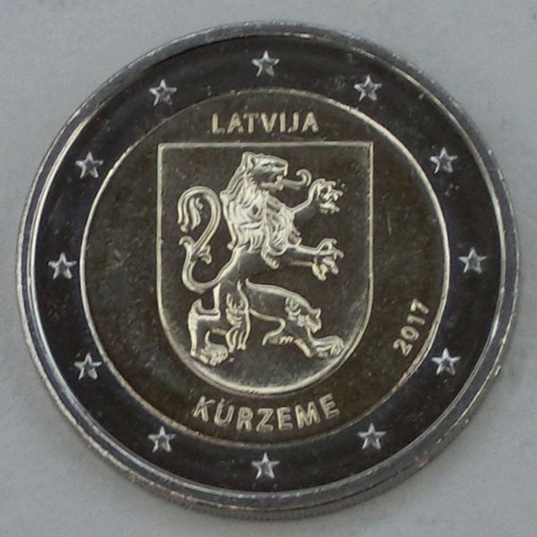 2 Euro Gedenkmünze Lettland 2017 Kurzeme / Kurland unz.