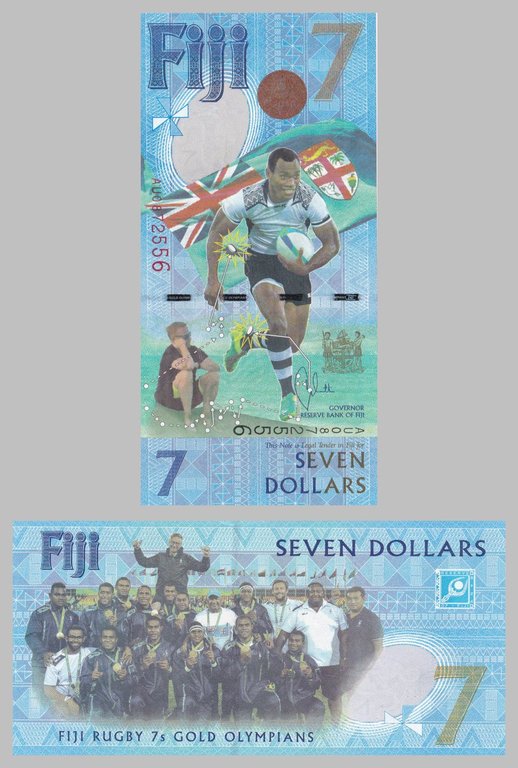 Fidschi / Fiji 7 Dollars 2016 p120 unz.