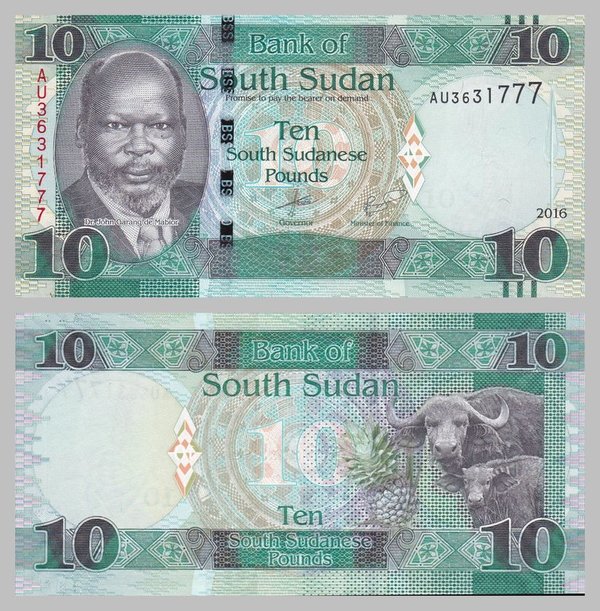 Süd-Sudan 10 Pounds 2016 p12b unz