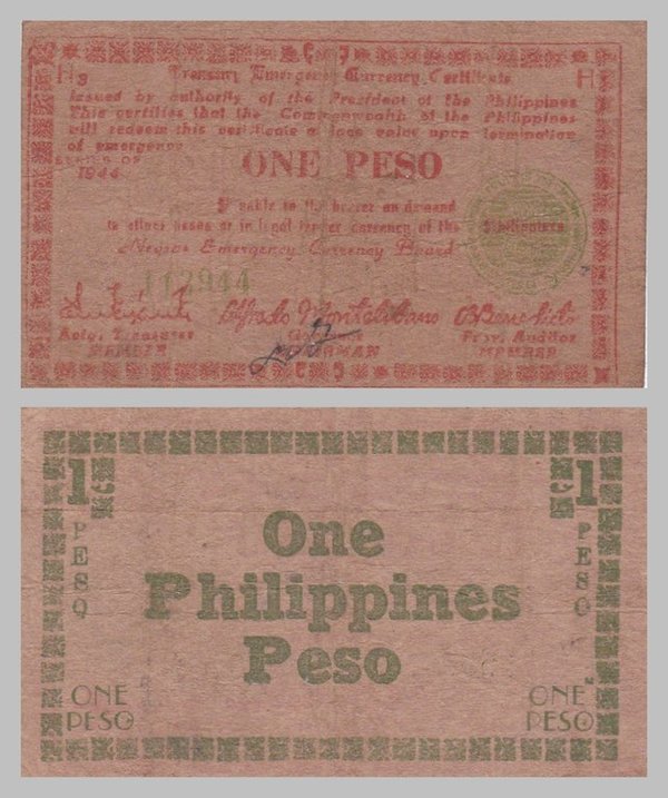 Philippinen / Philippines 1 Peso 1944 pS673 s-ss / f-vf