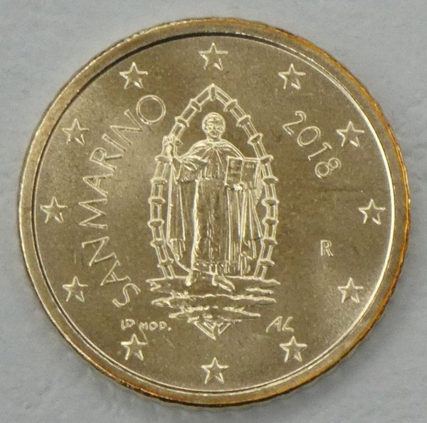 50 Euro Cent Kursmünze San Marino 2018 unz