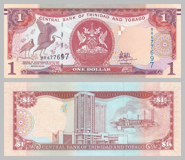 Trinidad und Tobago 1 Dollar 2006 p46A sign2 unz.