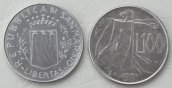 San Marino 100 Lire 1981 p122 unz