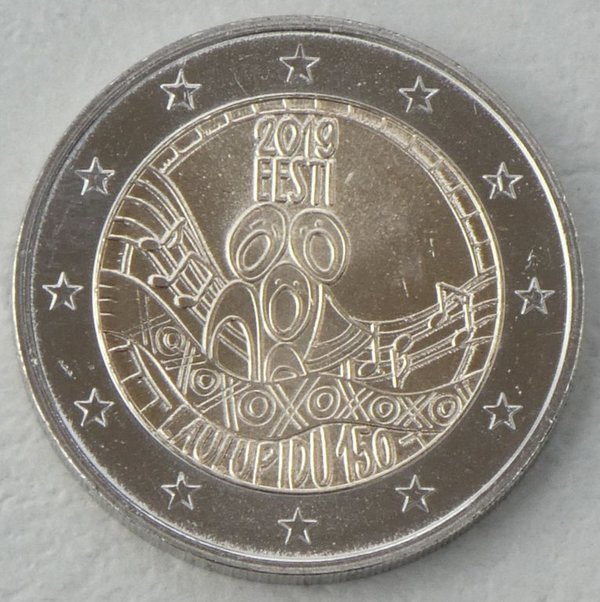 2 Euro Gedenkmünze Estland 2019 150 Jahre Liederfest unz.