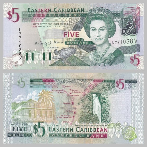 Ostkaribische Staaten / East Caribbean States St Vincent 5 Dollars 2003 p42v unz.