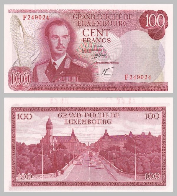 Luxemburg 100 Francs 1970 p56a unz