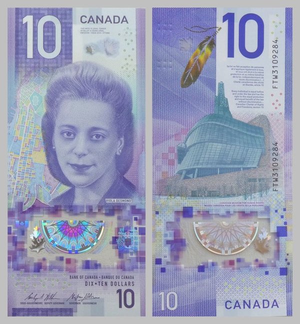 Kanada / Canada 10 Dollars 2018 Polymer unz.