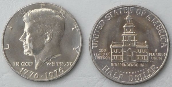 USA Bicentennial Kennedy Half Dollar 1976 P unz