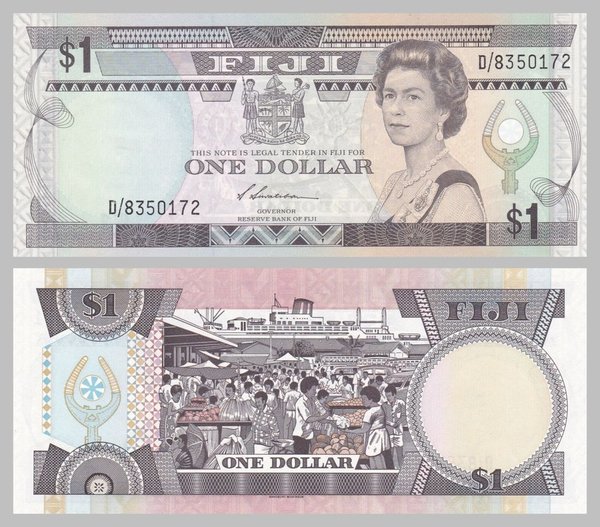 Fidschi / Fiji 1 Dollar 1987 p86a unc.