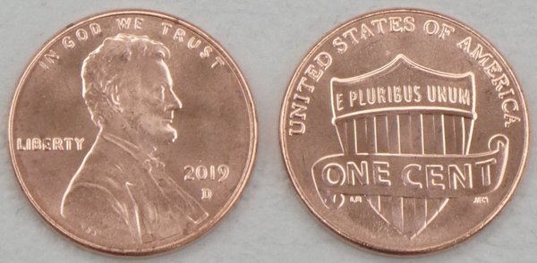 USA 1 Cent Lincoln 2019 D unz.