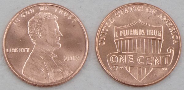 USA 1 Cent Lincoln 2019 P unz.