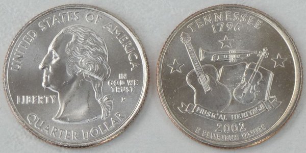 USA State Quarter 2002 Tennessee P unz.