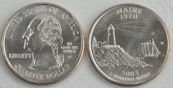 USA State Quarter 2003 Maine P unz.