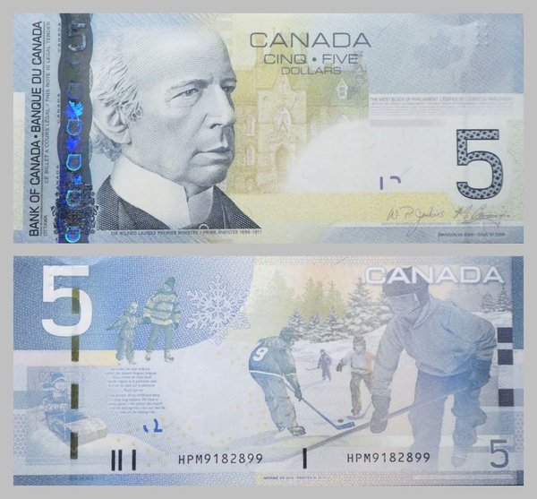 Kanada / Canada 5 Dollars 2010 p101Ad unz.
