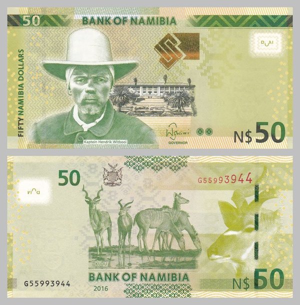 Namibia 50 Dollars 2016 p13b unz.