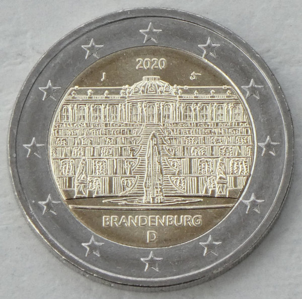 2 Euro Deutschland J 2020 Brandenburg / Schloss Sanssouci unz.