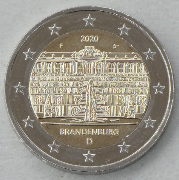 2 Euro Deutschland F 2020 Brandenburg / Schloss Sanssouci unz.
