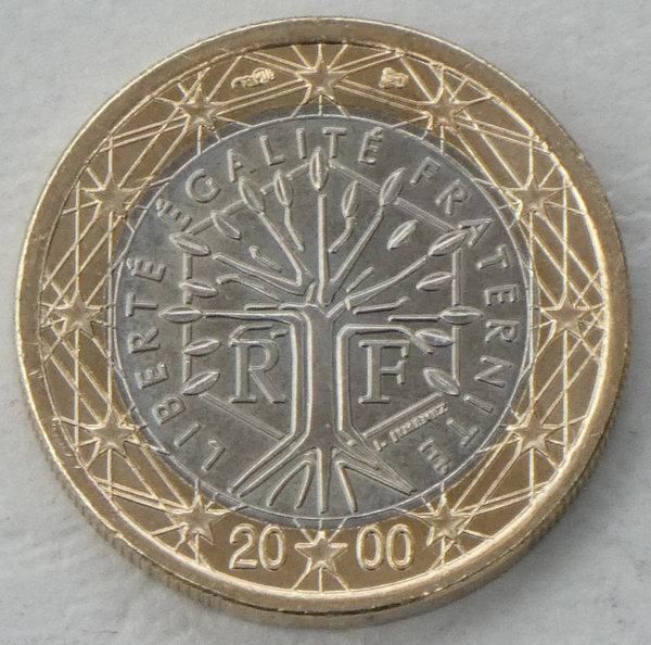 1 Euro Kursmünze Frankreich 2000 unz