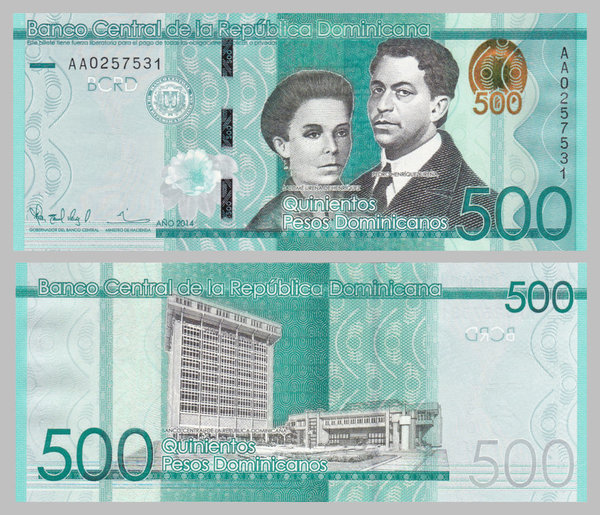 Dominikanische Republik 500 Pesos 2014 p192a unz.