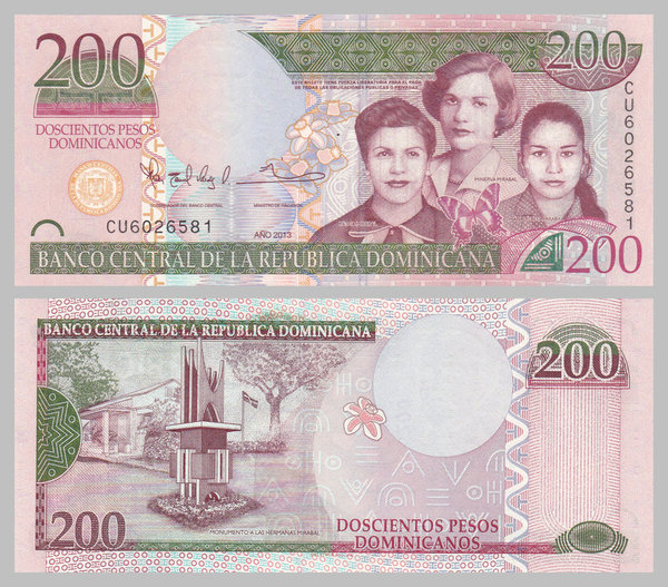 Dominikanische Republik 200 Pesos 2013 p185 unz.