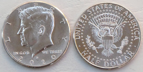 USA Kennedy Half Dollar Kursmünze 2020 D unz.