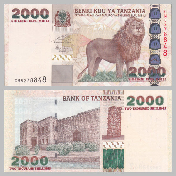 Tansania / Tanzania 2000 Shilingi 2003 p37b unz.