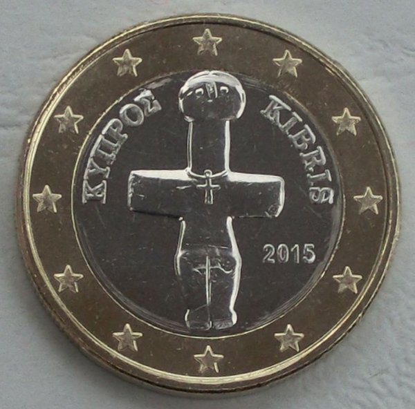 1 Euro Zypern 2015 unz