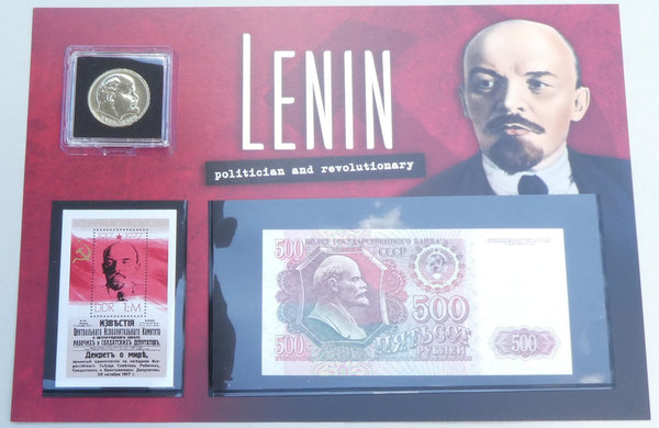 Russland / Russia Lenin Collection Sammlung 1 Rubel 500 Rubel 1 Mark DDR