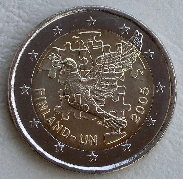 2 Euro Gedenkmünze Finnland 2005 60 Jahre UNO unz.