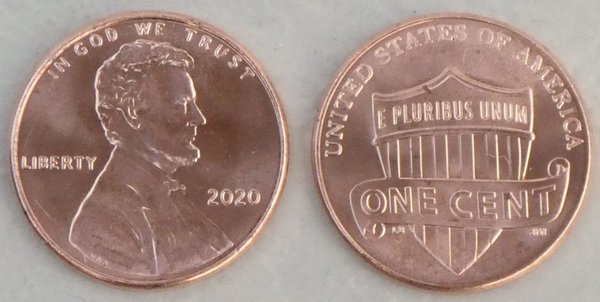 USA 1 Cent Lincoln 2020 P unz.