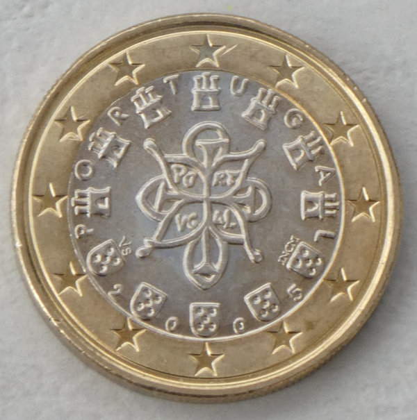 1 Euro Kursmünze Portugal 2005 unz
