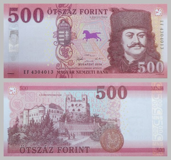 Ungarn / Hungary 500 Forint 2018 unz.