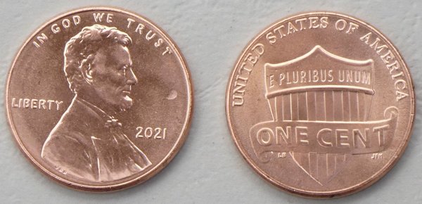 USA 1 Cent Lincoln 2021 P unz.