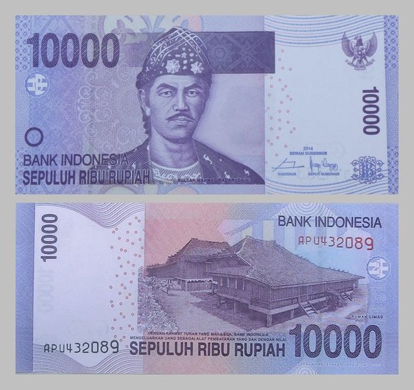 Indonesien / Indonesia 10000 Rupiah 2014 p150f unz.