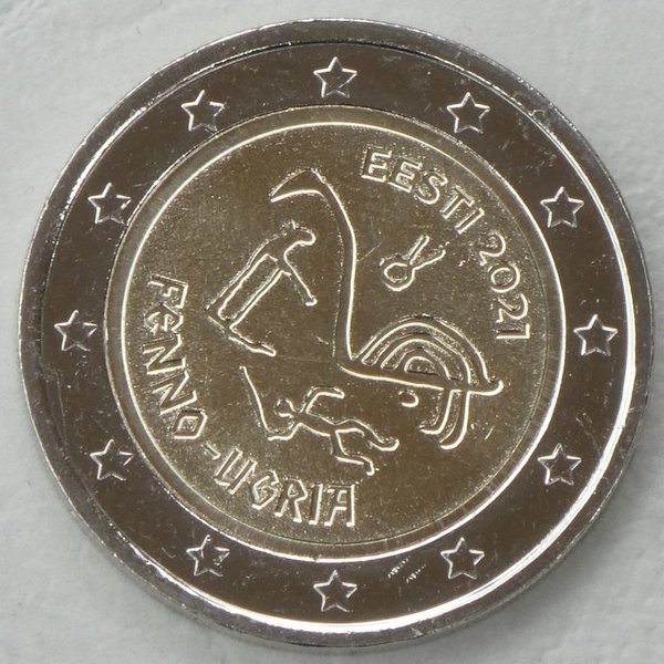 2 Euro Estland 2021 Finno-ugrische Völker unz.
