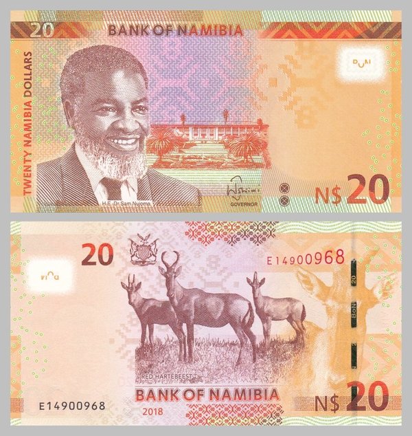 Namibia 20 Dollars 2018 unz.