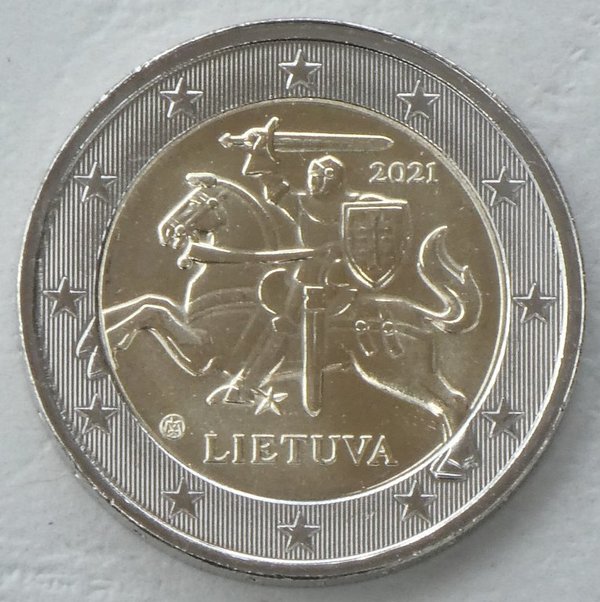 2 Euro Kursmünze Litauen 2021 unz