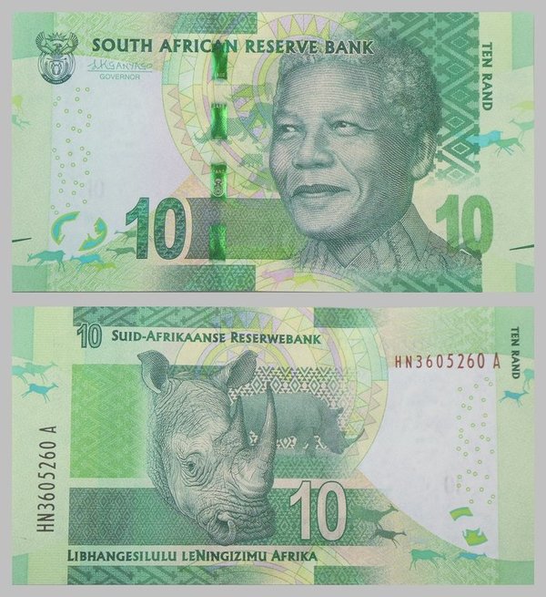 Südafrika / South Africa 10 Rand 2013-2016 p138b unz
