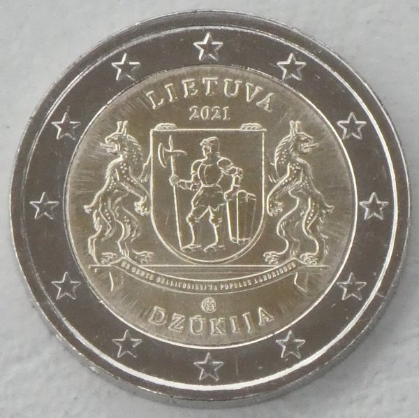 2 Euro Gedenkmünze Litauen 2021 Region Dzukija unz.