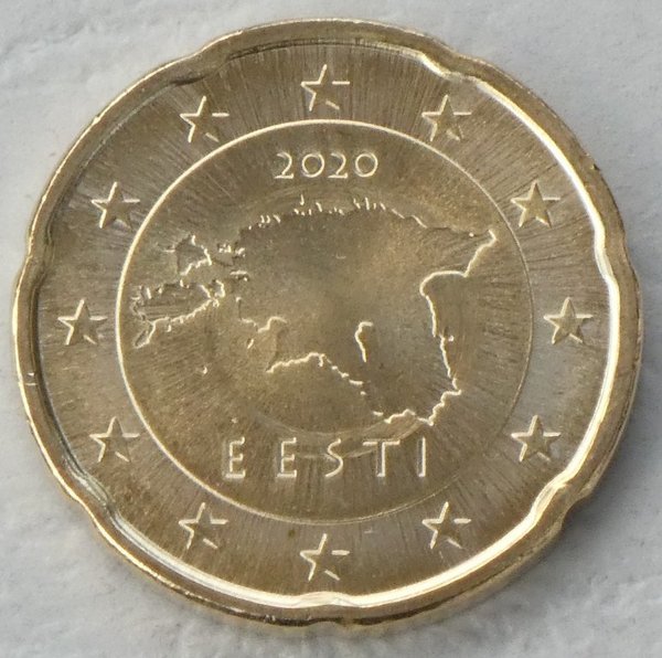 20 Euro Cent Estland 2020 unz