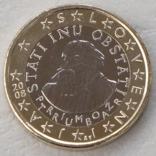1 Euro Kursmünze Slowenien 2008 unz