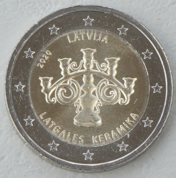 2 Euro Gedenkmünze Lettland 2020 Keramik aus Letgallen unz.