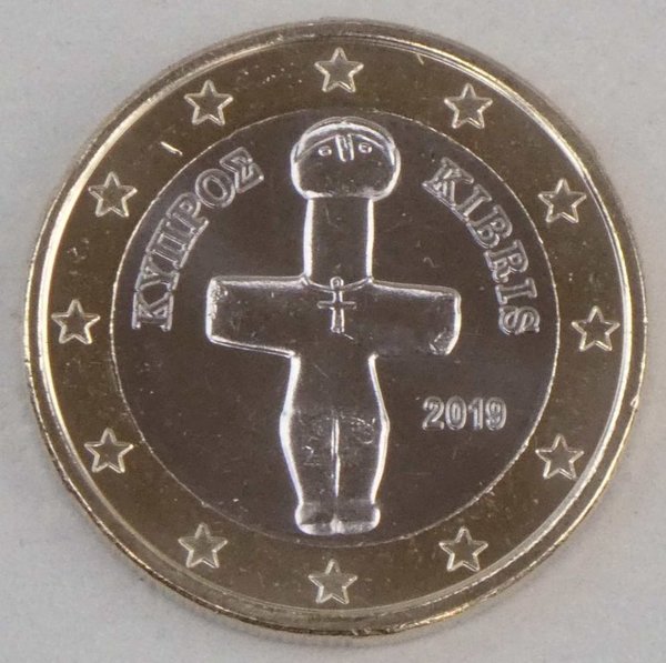 1 Euro Kursmünze Zypern 2019 unz