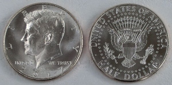 USA Kennedy Half Dollar Kursmünze 2017 P unz.