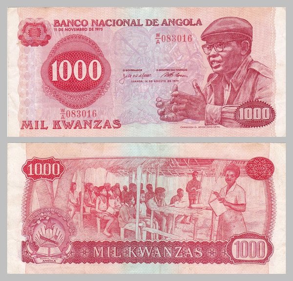 Angola 1000 Kwanzas 1979 p117a schön - sehr schön