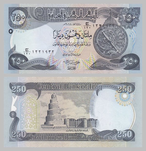 Irak / Iraq 250 Dinars 2018 unz.