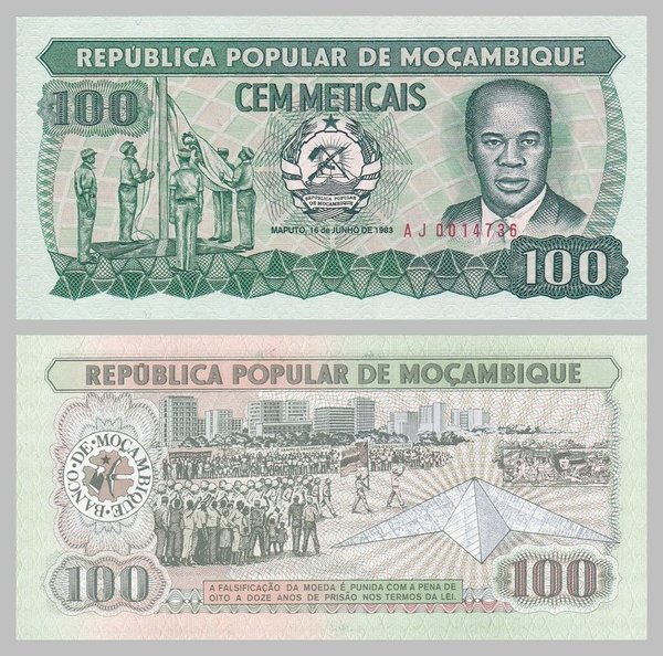 Mosambik / Mozambique 100 Meticais 1983 p130a unz