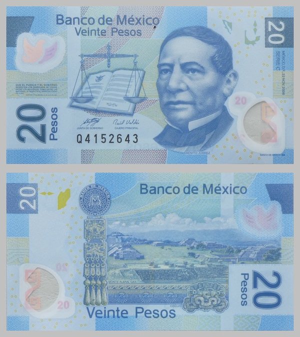Mexiko 20 Pesos 2006 Polymer p122c unz.